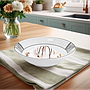 Bowl 15,5 cm blanco con detalles en Negro