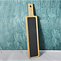 Tabla de Madera Rectangular con Piedra y mango 43x12 cm